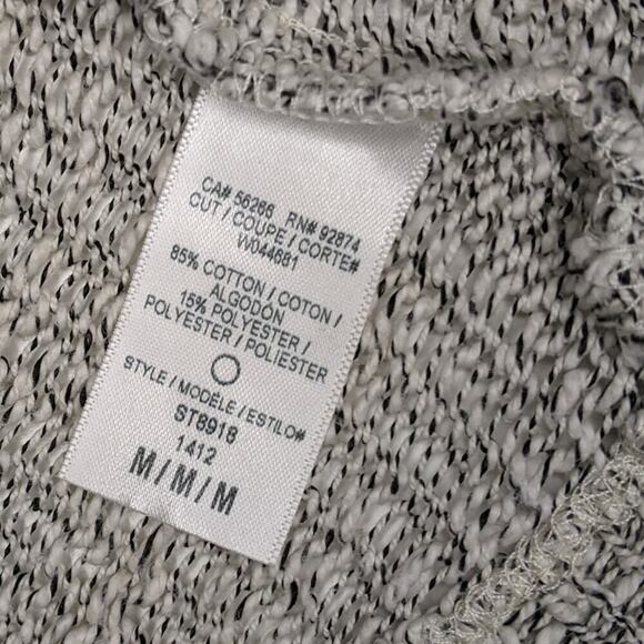 Splendid REVOLVE Seaside Loose Knit Open Front Cardigan Cotton Blend Ash Medium - Picture 6 of 8